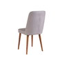 Hanah Home Vina Walnut Soho Grey Juego de Mesa y Sillas Extensible, Tablero Melamina, Terciopelo, Patas Carpe